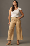 Load image into Gallery viewer, The Delaney Crop Clean-Seamed High-Rise Wide-Leg Jeans by Maeve