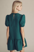 Load image into Gallery viewer, Maeve Puff-Sleeve Drop-Waist Mini Dress