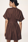 Load image into Gallery viewer, The Tobie Button-Front Pleated Shirt Dress by Exquise: Linen Mini Edition