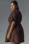 Load image into Gallery viewer, The Tobie Button-Front Pleated Shirt Dress by Exquise: Linen Mini Edition