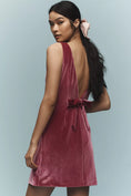 Load image into Gallery viewer, Hutch Velvet Shift Bow Mini Dress