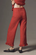 Load image into Gallery viewer, The Colette Crop Tweed Ruffle-Hem Trousers by Maeve