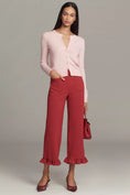 Load image into Gallery viewer, The Colette Ruffle-Hem Knit Wide-Leg Pants by Maeve