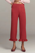 Load image into Gallery viewer, The Colette Ruffle-Hem Knit Wide-Leg Pants by Maeve