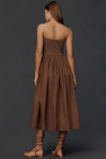 Load image into Gallery viewer, By Anthropologie Basque-Waist A-Line Midi Dress
