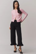 Load image into Gallery viewer, The Colette Ruffle-Hem Knit Wide-Leg Pants by Maeve