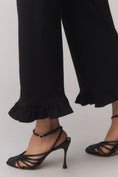 Load image into Gallery viewer, The Colette Ruffle-Hem Knit Wide-Leg Pants by Maeve