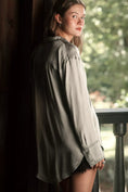 Load image into Gallery viewer, Pilcro Longline Silky Buttondown Shirt
