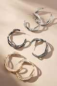 Load image into Gallery viewer, Twisted Crystal Hoop Earrings
