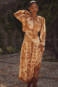 Load image into Gallery viewer, Farm Rio x Anthropologie Long-Sleeve Jacquard Maxi Dress