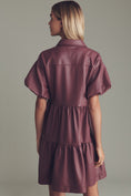 Load image into Gallery viewer, The Bettina Faux Leather Mini Shirt Dress by Maeve
