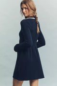 Load image into Gallery viewer, Daily Practice Long-Sleeve Polo Knit Mini Dress