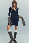 Load image into Gallery viewer, Daily Practice Long-Sleeve Polo Knit Mini Dress