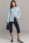 Load image into Gallery viewer, Maeve Cotton Long-Sleeve Collared Blouse