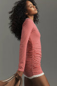 Load image into Gallery viewer, Daily Practice Long-Sleeve Lace-Up Mini Dress