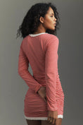 Load image into Gallery viewer, Daily Practice Long-Sleeve Lace-Up Mini Dress