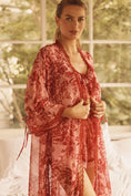 Load image into Gallery viewer, LyreBird Embroidered Lace-Trim Kimono
