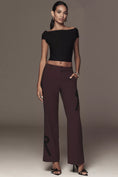 Load image into Gallery viewer, Maeve Ribbon Slim Flare Trouser