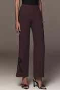 Load image into Gallery viewer, Maeve Ribbon Slim Flare Trouser