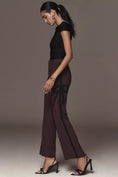 Load image into Gallery viewer, Maeve Ribbon Slim Flare Trouser