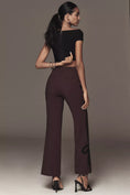 Load image into Gallery viewer, Maeve Ribbon Slim Flare Trouser