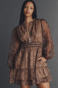 Load image into Gallery viewer, The Somerset Long-Sleeve Organza Mini Dress