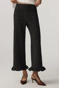 Load image into Gallery viewer, The Colette Crop Tweed Ruffle-Hem Trousers by Maeve