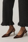Load image into Gallery viewer, The Colette Crop Tweed Ruffle-Hem Trousers by Maeve