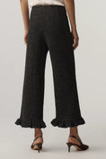 Load image into Gallery viewer, The Colette Crop Tweed Ruffle-Hem Trousers by Maeve