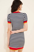 Load image into Gallery viewer, Flat White Knit Short-Sleeve Crew-Neck Mini Dress