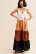 Load image into Gallery viewer, By Anthropologie Colorblock Cutout Maxi Dress