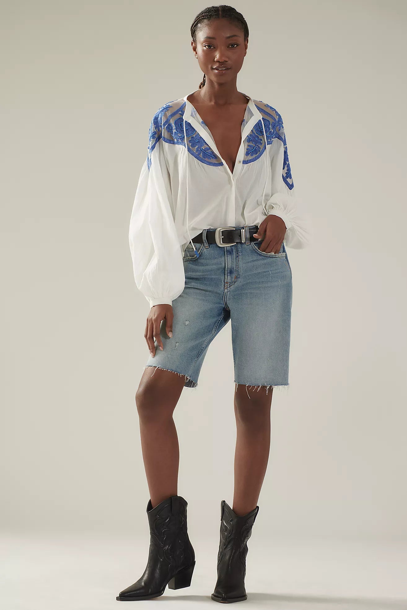 Pilcro Denim Mid-Thigh Shorts – katie + hubbell