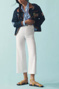 Load image into Gallery viewer, The Colette Magic Fabric Embroidered Crop Wide-Leg Pants by Maeve