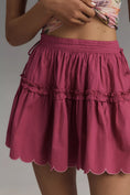 Load image into Gallery viewer, Maeve Tiered Scallop Mini Skirt