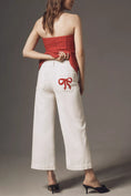Load image into Gallery viewer, The Colette Bow Corduroy Crop Wide-Leg Trousers by Maeve