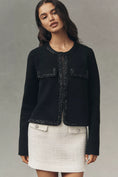Load image into Gallery viewer, NVLT Sequin-Embellished Trim Knit Lady Jacket