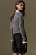 Load image into Gallery viewer, Maeve Lace-Collar Cardigan Sweater