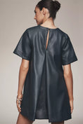 Load image into Gallery viewer, The Emmy Faux Leather Short-Sleeve Mini Dress by Maeve