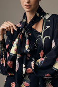 Load image into Gallery viewer, The Caroline Long-Sleeve Tie-Neck Mini Dress by Maeve