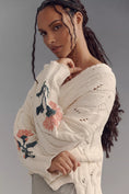 Load image into Gallery viewer, Pilcro Oversized Embroidered Cable-Knit Sweater