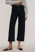 Load image into Gallery viewer, The Colette Sparkle Crop High-Rise Wide-Leg Jeans by Maeve