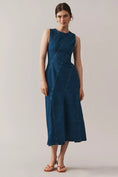 Load image into Gallery viewer, ALIGNE Raven Sleeveless Diagonal Seamed Denim Midi Dress