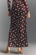 Load image into Gallery viewer, Maeve Fitted Ruched Mesh Maxi Skirt
