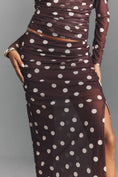 Load image into Gallery viewer, Maeve Fitted Ruched Mesh Maxi Skirt