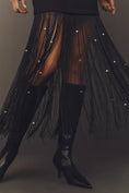 Load image into Gallery viewer, En Saison Leah Fringe-Hem Pearled Mini Dress