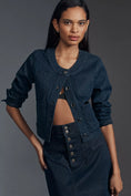 Load image into Gallery viewer, The Cora Patch Pocket Jacket by Maeve: Sparkle Denim Edition
