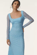 Load image into Gallery viewer, Bardot Adoni Long-Sleeve Square-Neck Lace Midi Dress