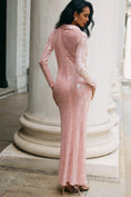 Load image into Gallery viewer, Bardot Lorel Long-Sleeve Cowl-Neck Sequin Midi Dress