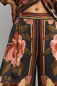 Load image into Gallery viewer, Farm Rio Chenille Flowers Wide-Leg Pants