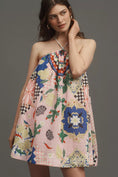 Load image into Gallery viewer, Maeve Printed Halter Swing Mini Dress